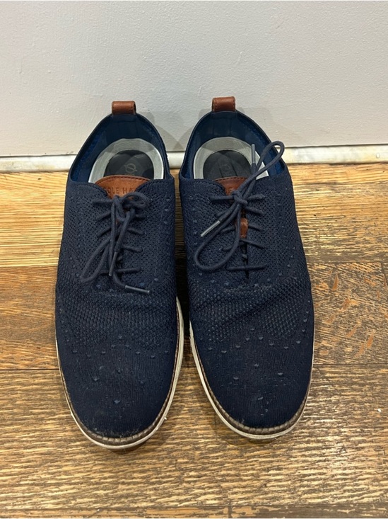 Cole Haan Other - Cole Haan Navy Knit Lace-Up Shoes with Brown Accents